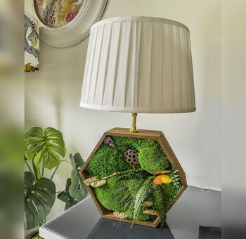 Wooden Hexagonal Table Lamp, 9 of 9
