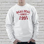 Personalised Real Deal Unisex Sweatshirt, thumbnail 3 of 5