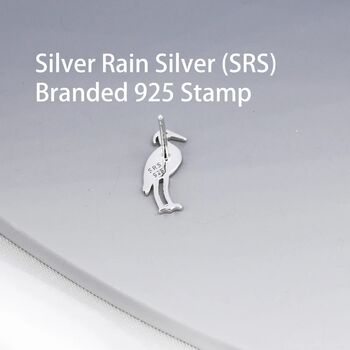 Grey Heron Bird Stud Earrings In Sterling Silver, 8 of 12