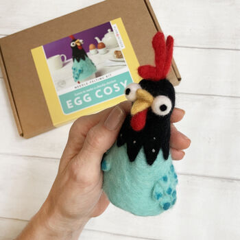 Needle Felted Chicken Egg Cosy, 8 of 11