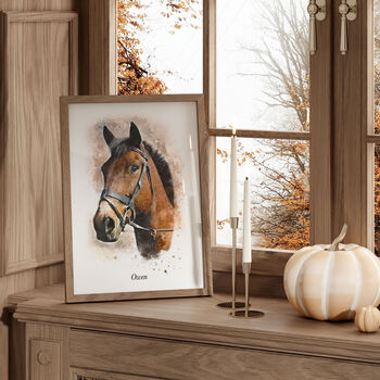 Personalised Watercolour Horse Portrait, 5 of 10
