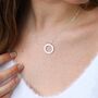 Personalised Sterling Silver Coordinate Circle Necklace, thumbnail 2 of 4