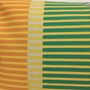 Combed Stripe Cushion, Bottle Green, Straw + Mustard, thumbnail 3 of 6