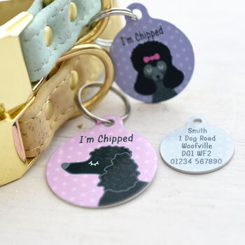 Poodle Personalised Dog Name ID Tag, 11 of 12
