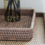 Marbury Taupe Rectangular Rattan Decorative Tray, thumbnail 4 of 5