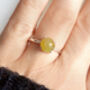 Natural Yellow Sapphire Ring In Sterling Silver, thumbnail 4 of 4