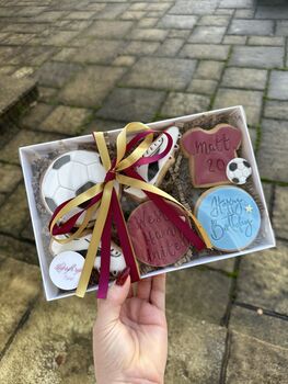 Football Fan Birthday Biscuit Gift Box, 4 of 5