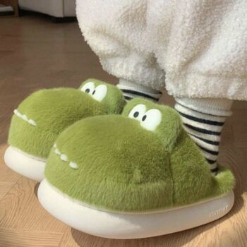 Cute Green Monster Anti Slip Slippers, 2 of 4