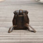Front Pockets Vintage Look Leather Backpack, thumbnail 3 of 10