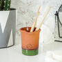 Terracotta Pottery Toothbrush Storage Pot, thumbnail 3 of 7