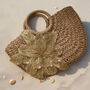 Ada Flower Straw Basket Bag, thumbnail 1 of 4