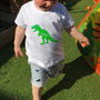 Personalised Kids Children's Dinosaur T Shirt, thumbnail 6 of 9