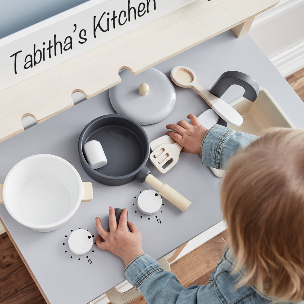Personalised Wooden Toy Kitchen Set By Simply Colors | notonthehighstreet.com