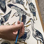 Heron Watercolour Art Blank Greeting Card, thumbnail 7 of 7