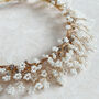 Gold Gypsophila Bridal Crown, thumbnail 4 of 5