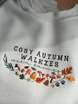 Personalised Autumn Dog Walking Sweatshirt, 7 of 7