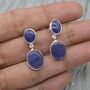Blue Sapphire 925 Silver September Birthstone Earrings, thumbnail 3 of 12
