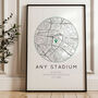 Any Football Stadium Custom Map Print, Football Team Poster, thumbnail 2 of 5