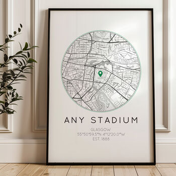 Any Football Stadium Custom Map Print, Football Team Poster, 2 of 5