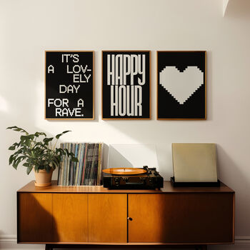 Happy Hour Print | Typographic Poster | Wall Art | Aesthetic | Typographic | Trendy | Kitchen Artwork | Bar | Drinks | Wall Decor | Gift, 5 of 11