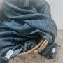 Cellular Baby Blanket 'Midnight Storm' | Organic Cotton, thumbnail 5 of 9