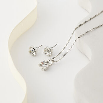 Swarovski Crystal Single Stone Pendant Necklace, 9 of 9