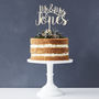 Romantic Personalised Mr And Mrs Wooden Cake Topper, thumbnail 1 of 4