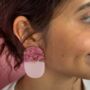 The Molly Pink Bold Statement Earrings, thumbnail 2 of 2