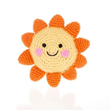 Handmade Sun Rattle Fair Trade Toy, 4 of 4