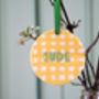 Personalised Gingham Easter Decoration, thumbnail 2 of 4