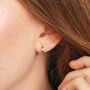 Tiny Sterling Silver Huggie Hoop Earrings, thumbnail 2 of 7