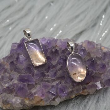 Ametrine Pendant: Sterling Silver, Purple Gemstone, 6 of 6