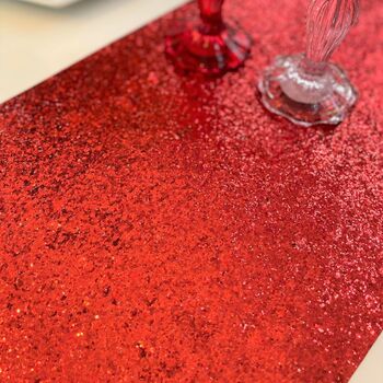 Red Glittery Table Runner, 4 of 5