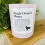 Fun Personalised Beagle Owner's Affirmation Candle, thumbnail 3 of 11