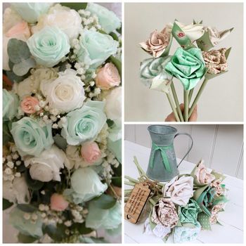 Your Wedding Bouquet As Cotton Roses 2nd Anniversary, 5 of 9
