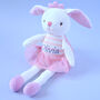 Personalised Knitted Pink Bunny Soft Toy, thumbnail 1 of 4