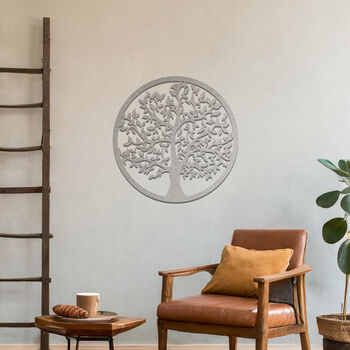 Handmade Metal Tree Of Life Wall Art For Modern Home Decor, 6 of 11