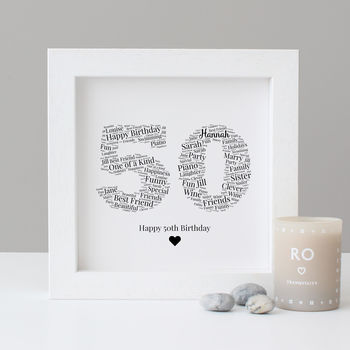 Personalised 50th Birthday Gift Print, 5 of 7
