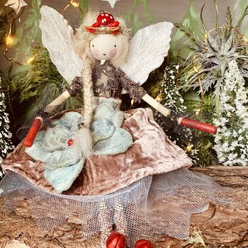 Personalised Christmas Toadstool Fairy Tree Topper, 8 of 12
