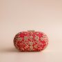 Ishaani Oval Clutch, Red Silk, thumbnail 1 of 4