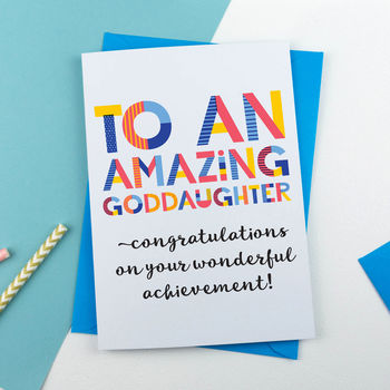 Amazing Goddaughter Personalised Card, 2 of 2
