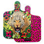 Double Sided Wild Cat Mini Leopard Chopping Board, thumbnail 2 of 10