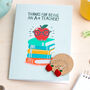 Thank You Teacher Card And Red Apple Earrings Gift Set, thumbnail 3 of 4
