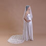 'Azalea Pure' 3D Flower Embroidered Wedding Veil, thumbnail 5 of 8