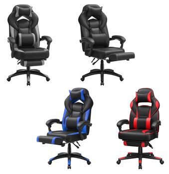 Ergonomic Racing Chair With Footrest And Lumbar Support, 12 of 12