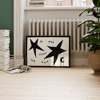 To The Stars And Back Nursery Hand Painted Print, 8 of 9