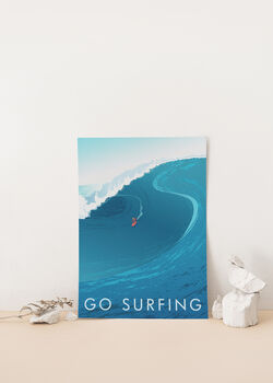 Go Surfing Travel Poster Art Print, 2 of 8