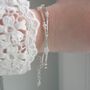 Moonstone And Pearl Double Stranded Bracelet, thumbnail 4 of 6