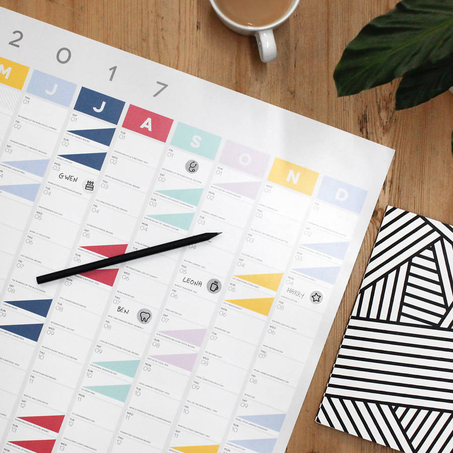 2018 wall planner by evermade