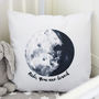 Personalised You Are Loved Moon Cushion, thumbnail 2 of 4